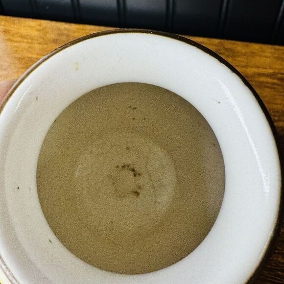 Vintage Antique Italian Vase Italy Textured Off White Black Leaves MCM - Picture 6 of 8